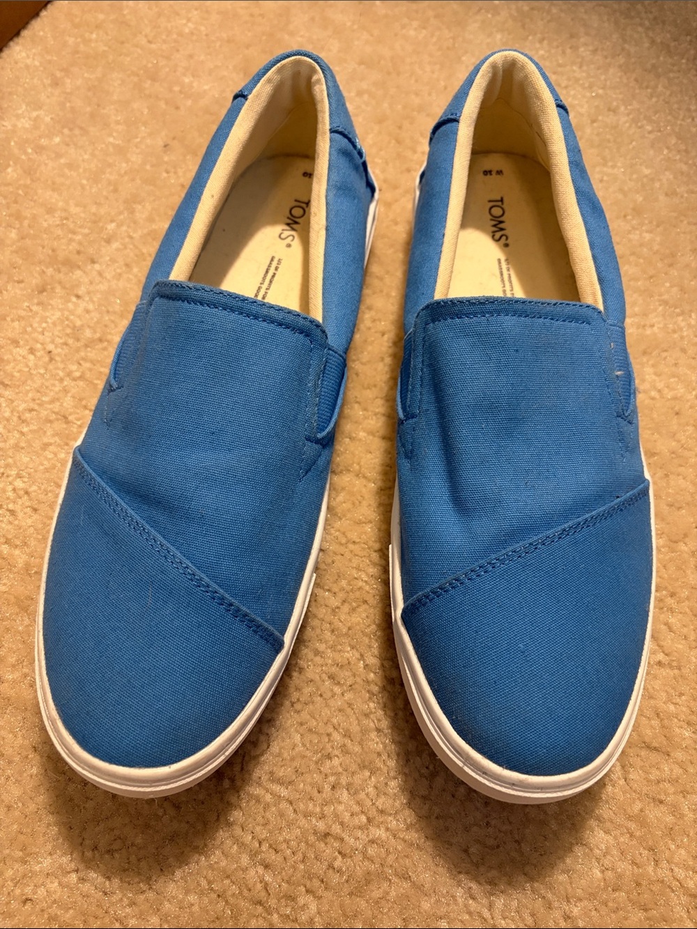 Toms Blue Canvas Slip-On Sneakers